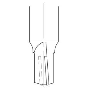 Diamant Groeffrees Ø 18 x 20 mm, TL=80 mm, S=18 mm, Z=2, DP Rechts