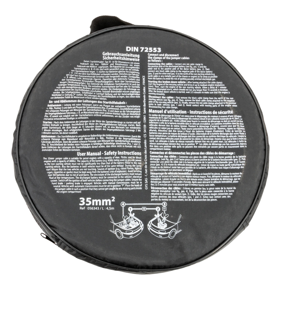 GYS Startkabel 700A 4,5 m - afbeelding 4
