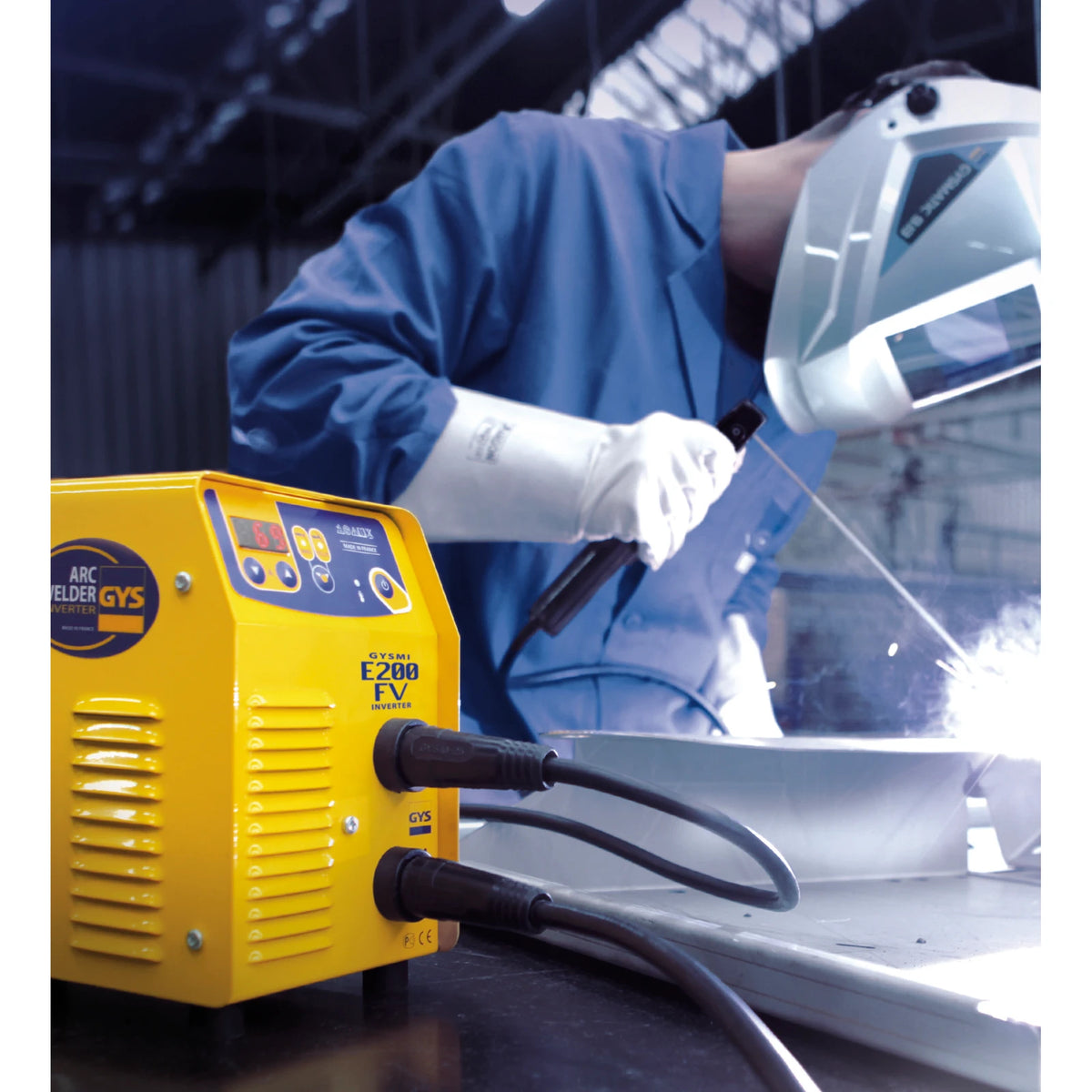 GYS Elektrode lasset Gysmi E200 met LCD Hermes 9/13 helm - afbeelding 3