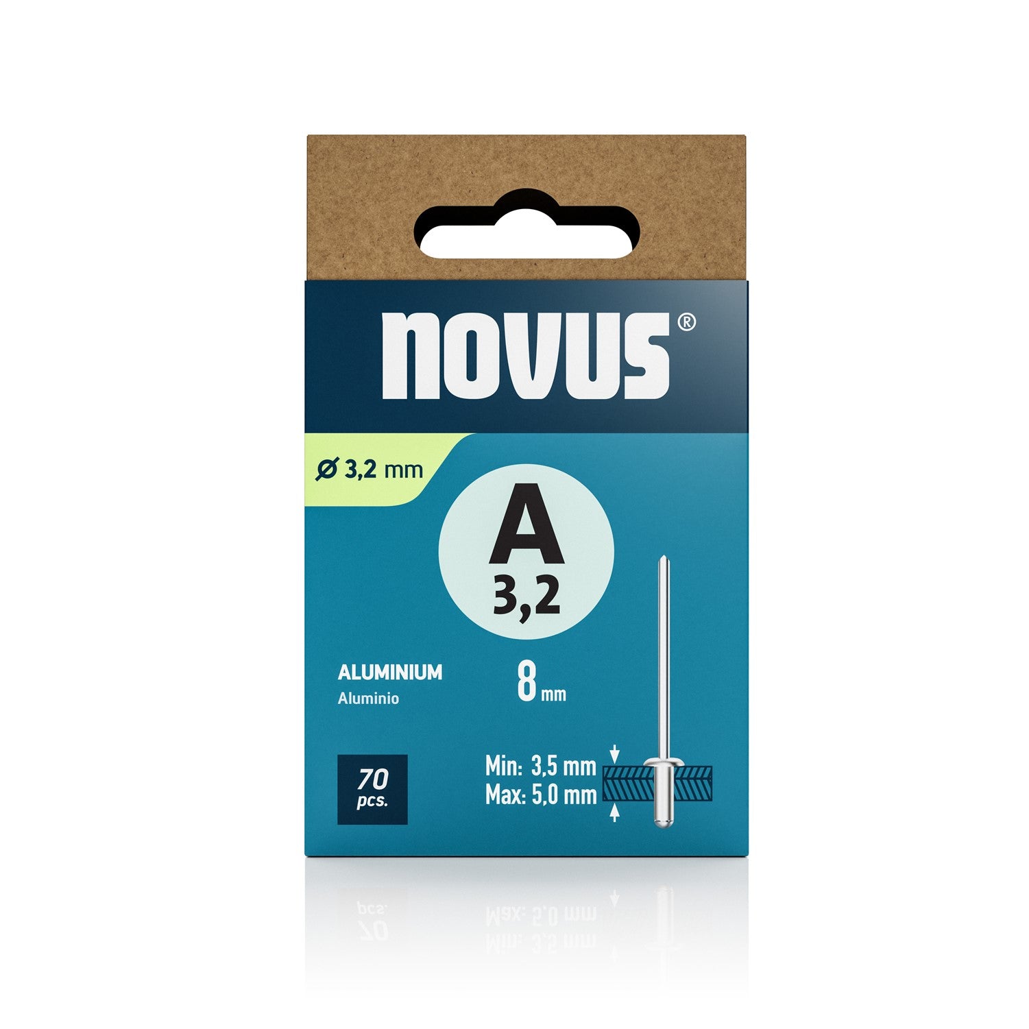 Novus Blindklinknagel A3,2x8 mm Aluminium (70 stuks)