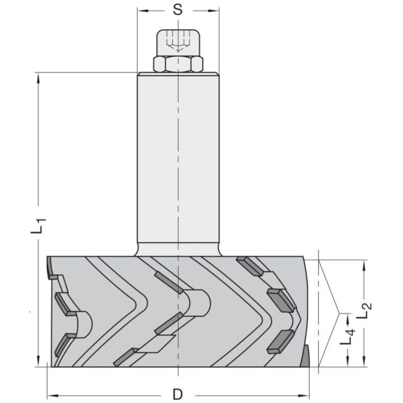 Diamant Kantenfrees Ø 50 x 48 mm, TL=110 mm, S=25 mm, Z=3, DP