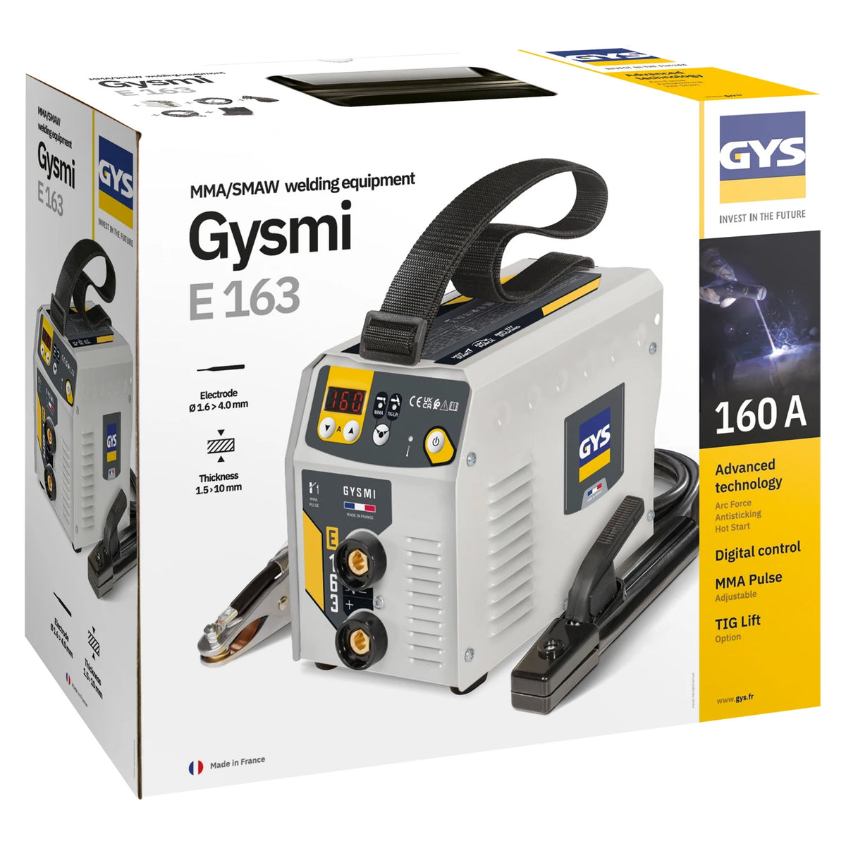 GYS Lasinverter GYSMI E163, MMA, met accessoires - afbeelding 6