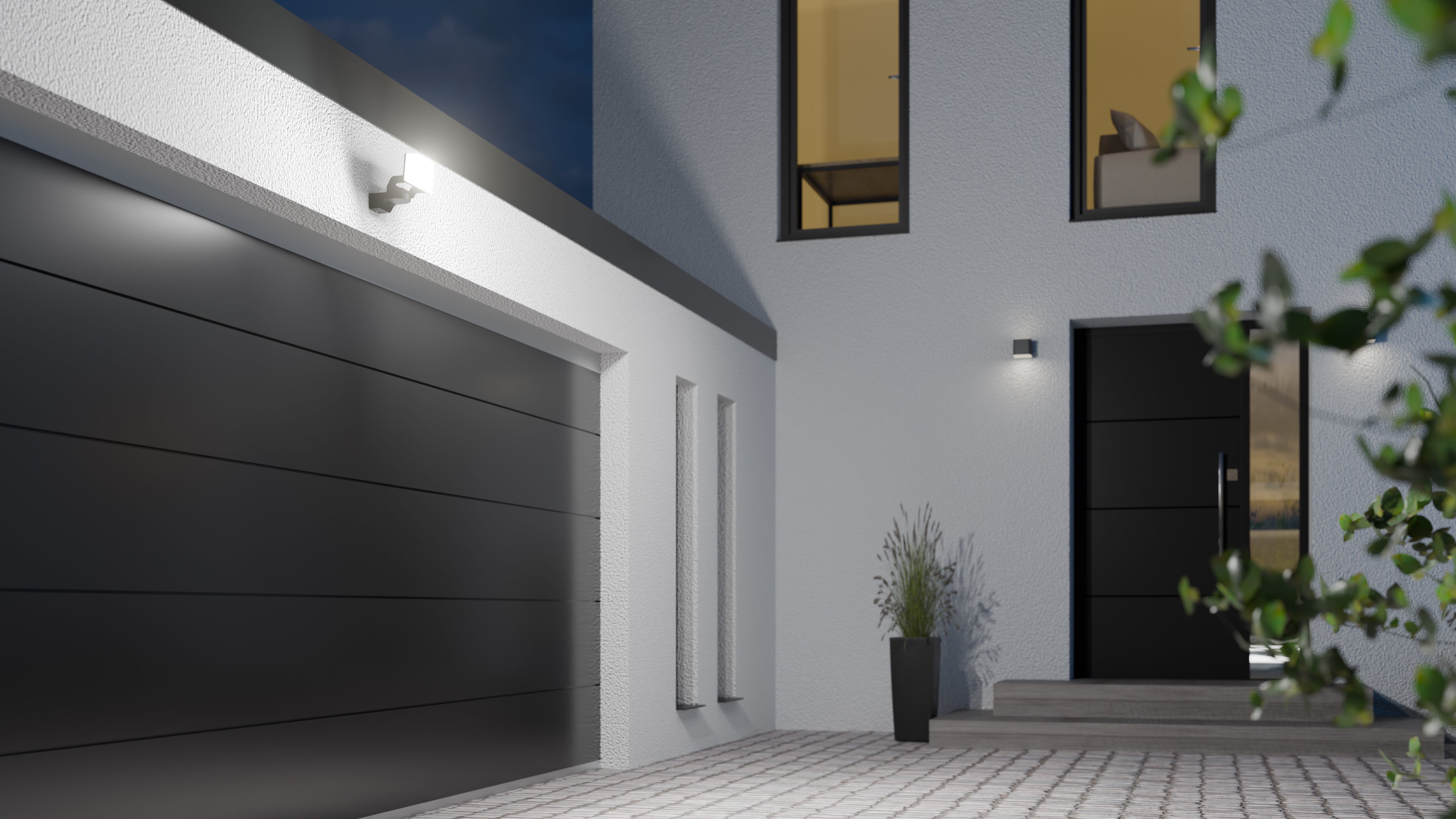 Steinel LED-buitenspot XLED Protect L met bewegingsmelder - wit