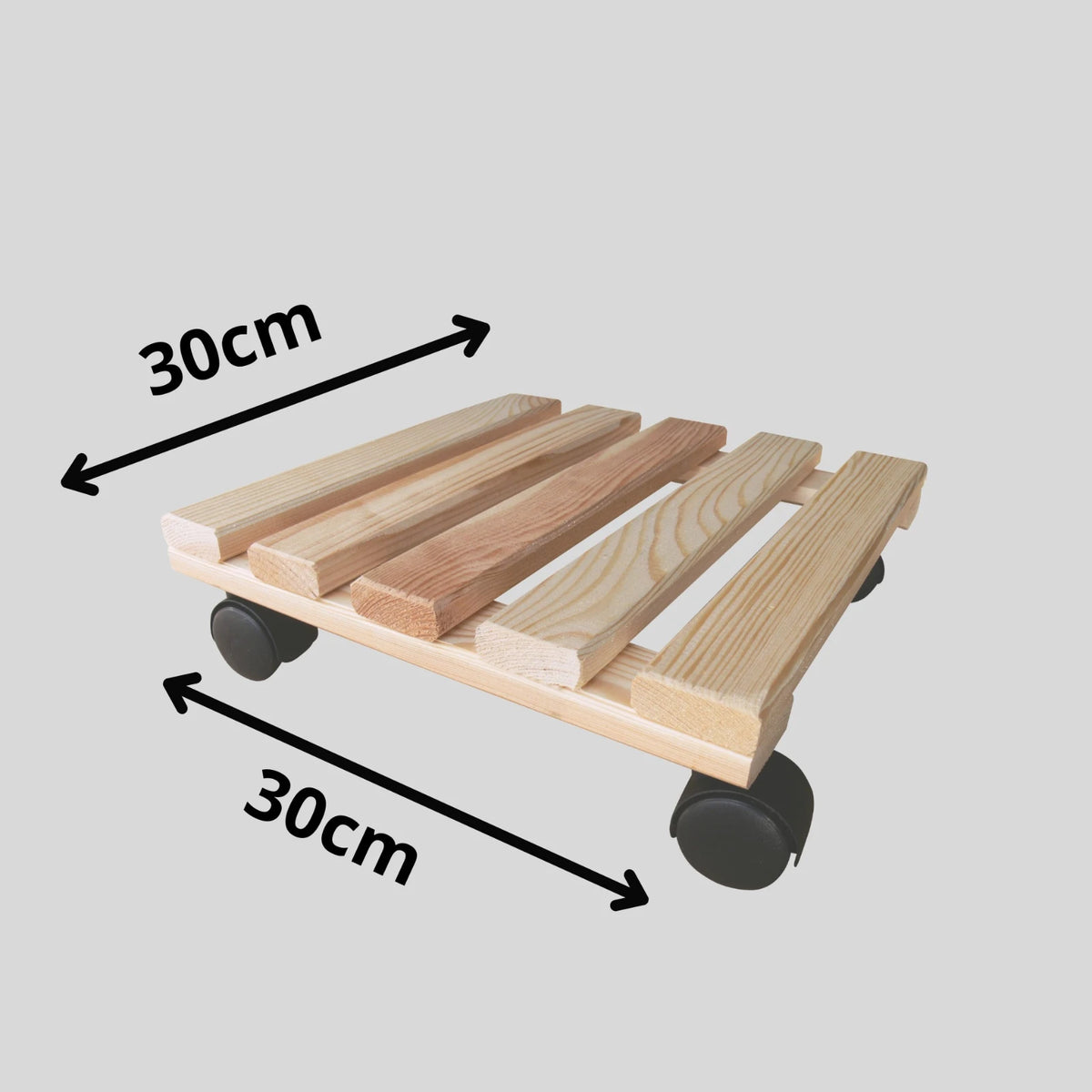 T4ALL Plantenroller vurenhout 300x300mm, 30kg