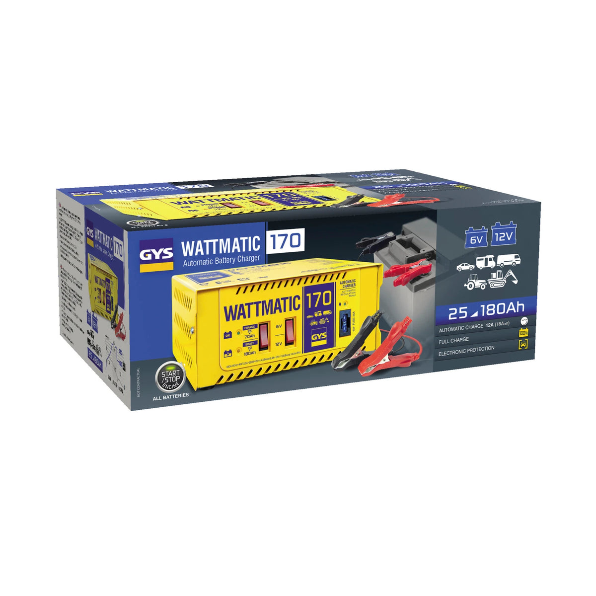 GYS Acculader Wattmatic 170 6V/12V, Automatisch - afbeelding 2