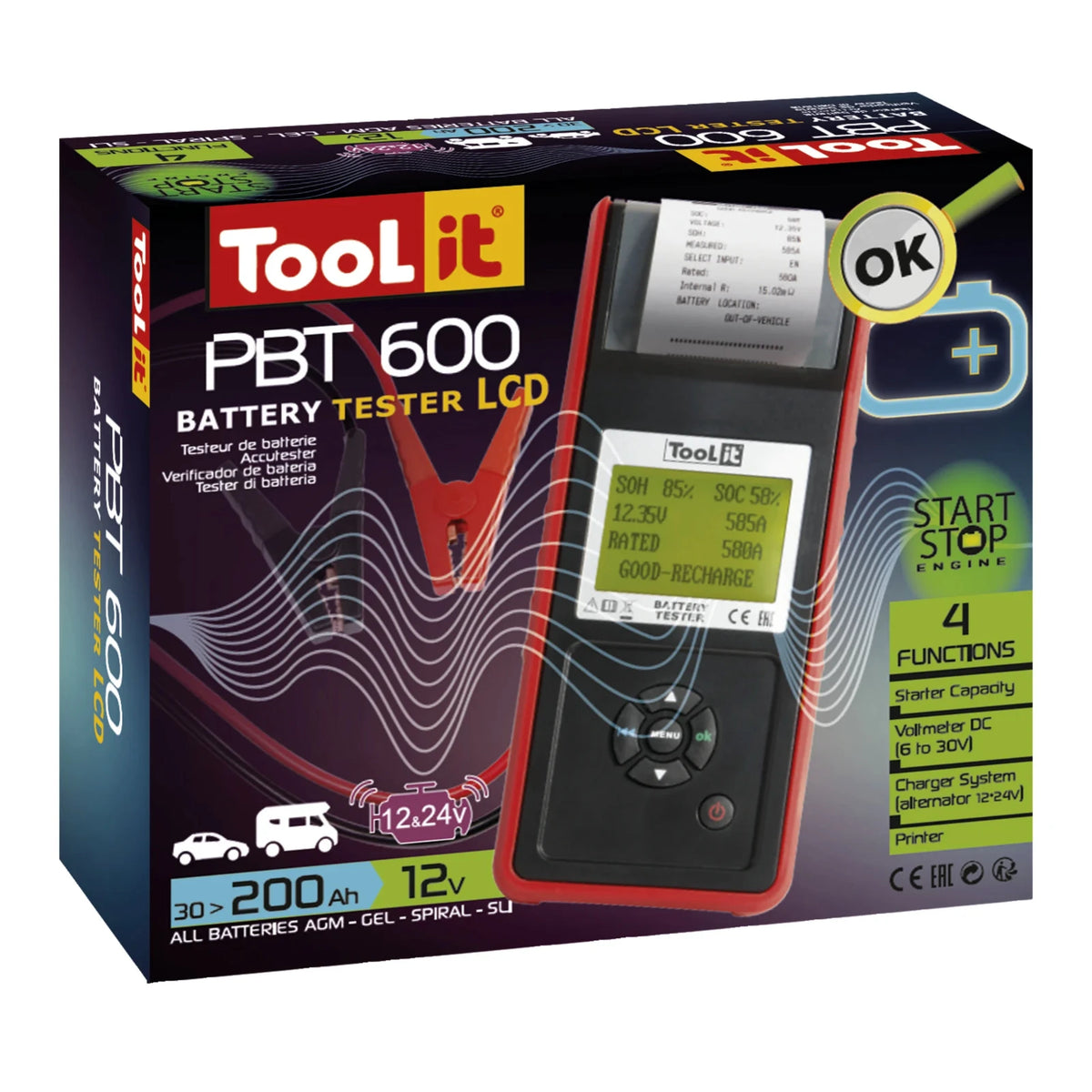 GYS Accutester PBT600 met printer - afbeelding 4
