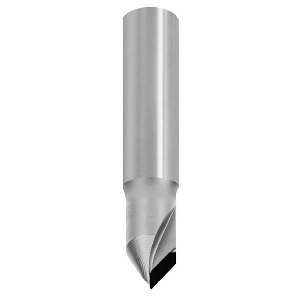 Diamant V-Groef/Graveerfrees 90°, L2=7,5 mm, TL=60 mm, S=12 mm, Z=2, DP