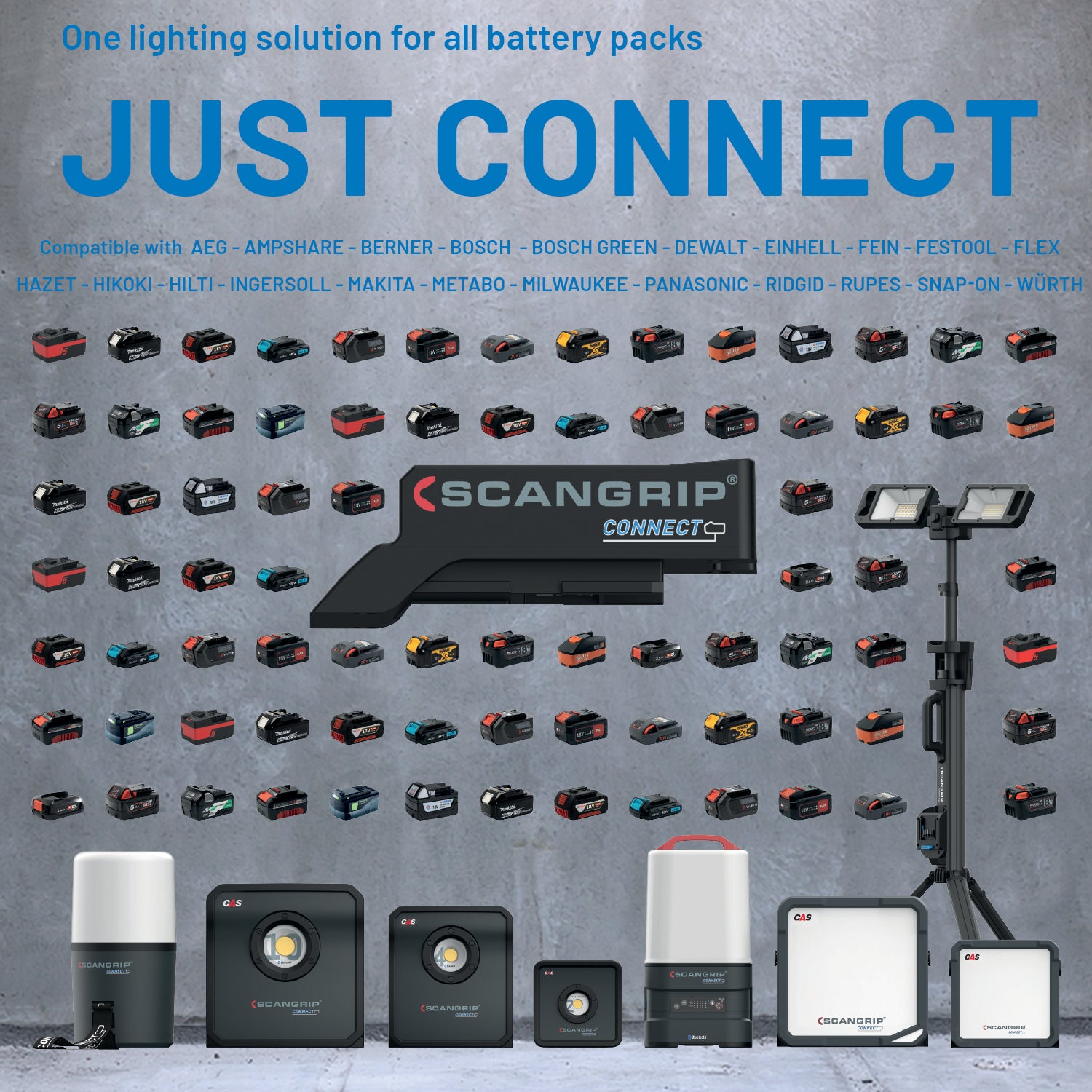 Scangrip Werklamp Tower 8 Connect met statief