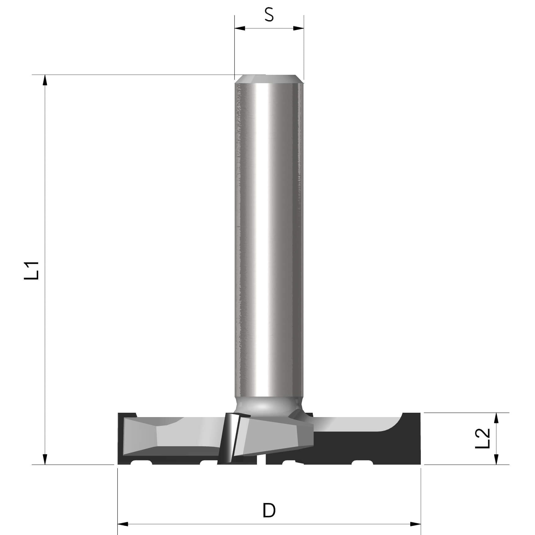 Diamant Frees Ø 35 mm t.b.v. Fixchip®, H=6,0 mm, Z=4, DP