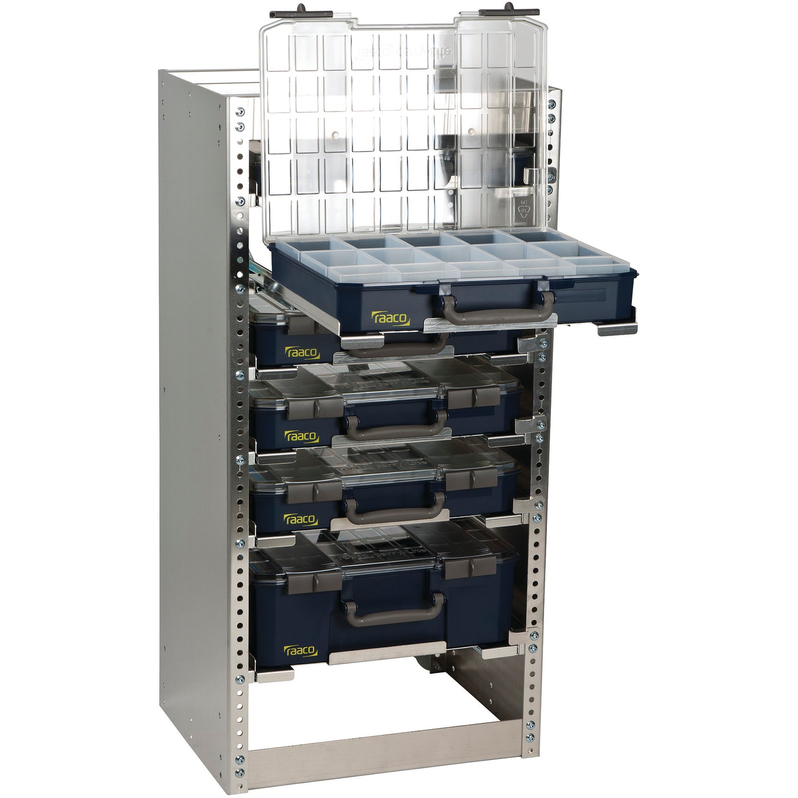Raaco CarryLite Opbergrek S293 met 6 koffers