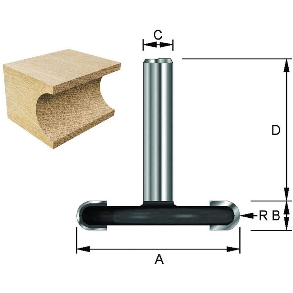 Profielfrees bol HM R3.18 kolf 8mm-2