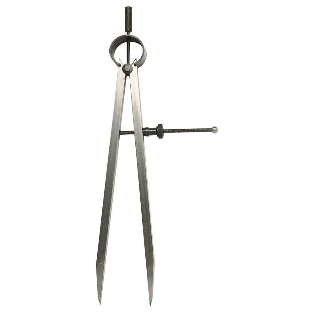 Steekpasser 250mm Met veer en stelschroef-0