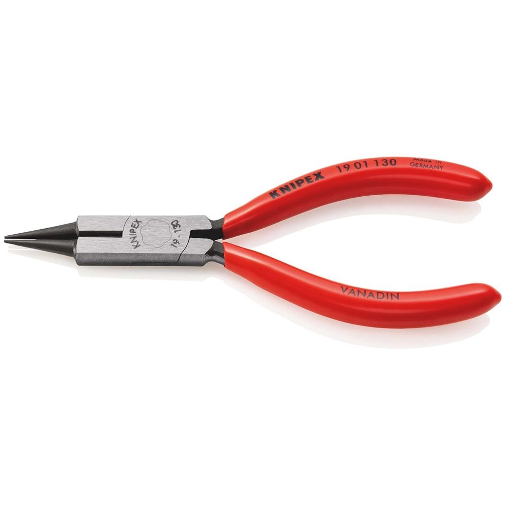KNIPEX 19 01 130 Rondbuigtang met zijsnider (sieraad-buigtang) met kunststof bekleed zwart geatramen-1