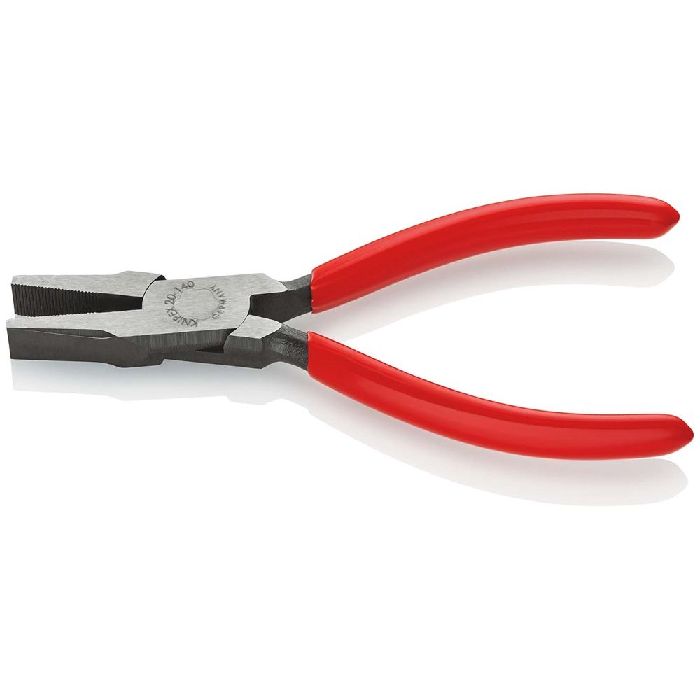 KNIPEX 20 01 140 Platbuigtang met kunststof bekleed zwart geatramenteerd 140 mm-2