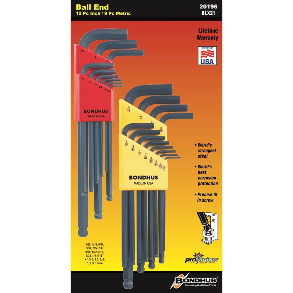 Haakse inbusset double pack BLX9M/BLX12-0