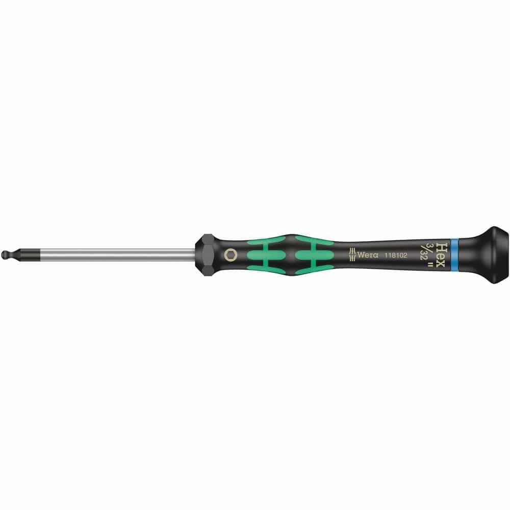 2052 KRAFTFORM MICRO ZESKANT-KOGELKOP SCHROEVENDRAAIER, 3/32 DUIM X 60 MM-0