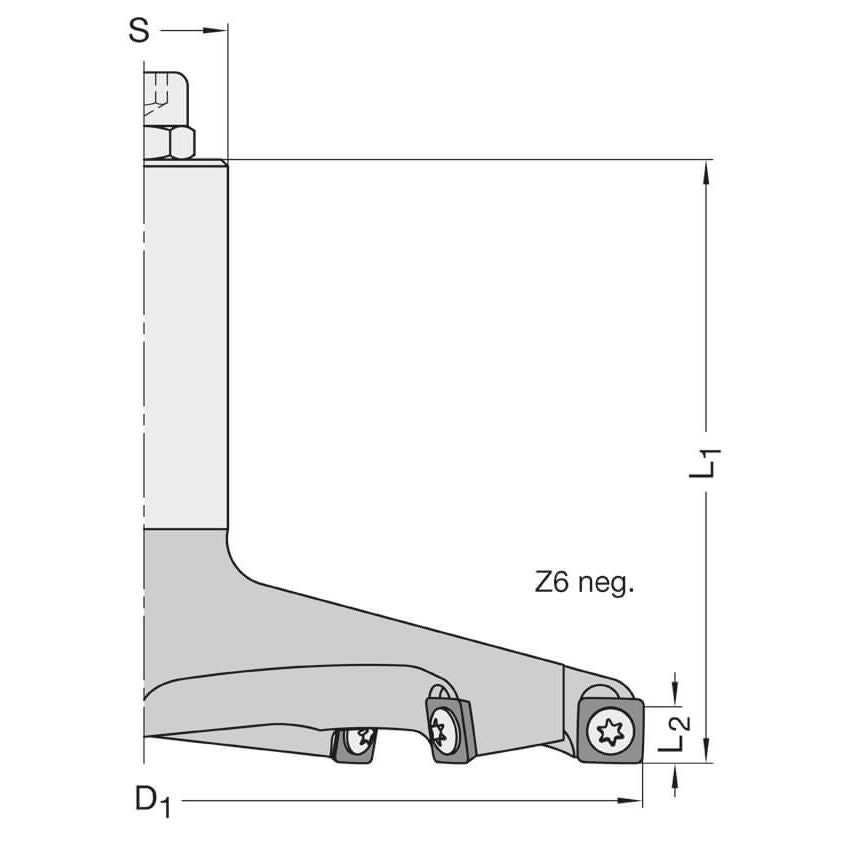 Diamant Vlakfrees Ø=150 mm, L2=8 mm, S=25 mm, DP, Z=6