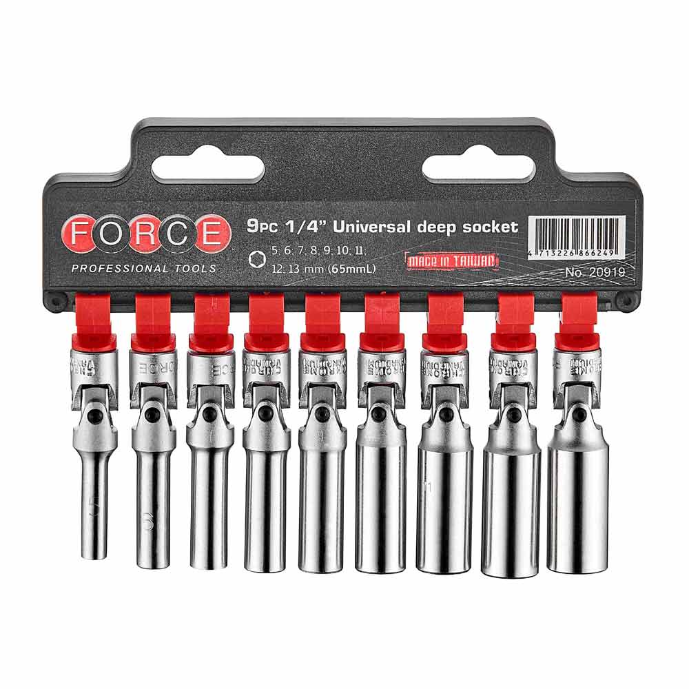 1/4'' Kniegewricht Doppenset 9-delig