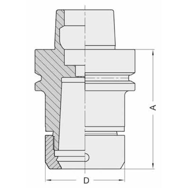 PREZISO Spantangopname HSK 63-F voor 462HP (OZ25) spantangen 21017-0-00063F