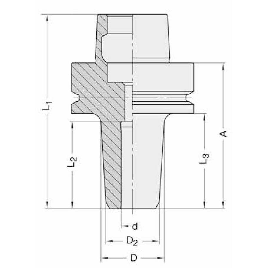 THERMOTEC PLUS Krimp-Opnamen HSK, d=6 t/m 30 mm 21022-0-serie