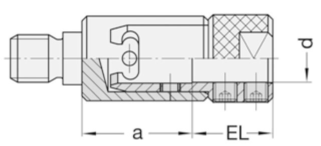 Snelwisselopname, D=17,8 mm, Opname=10 mm