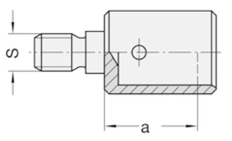 Snelspanreduceerstuk opname 10 mm, Buitendraad M8