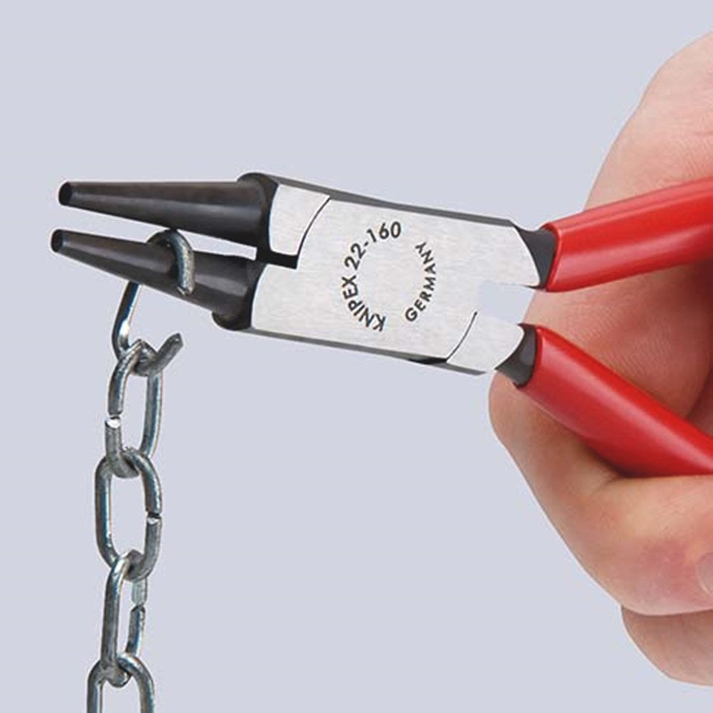 KNIPEX 22 01 140 Rondbuigtang met kunststof bekleed zwart geatramenteerd 140 mm-3