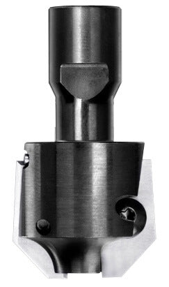 UNITEC houder met fasekeermessen 45° zonder lager, L3=8 mm, Binnendraad M10, HW