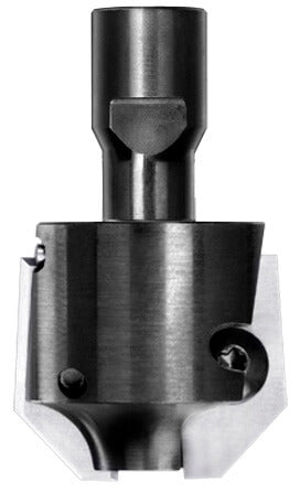 UNITEC houder met fasekeermessen 45° zonder lager, L3=10 mm, Binnendraad M10, HW