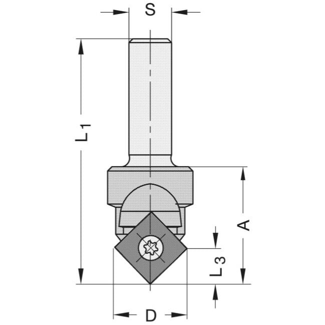 Keermessiergroeffrees, D=24 mm, S=12 mm, HW, Z=1
