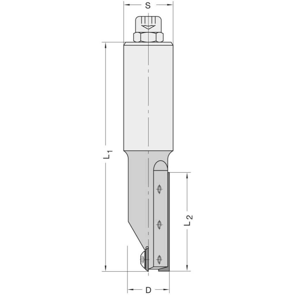 Keermesgroeffrees Ø 20 x 50 mm, TL=116 mm, S=25 mm, Z=1+1, HW