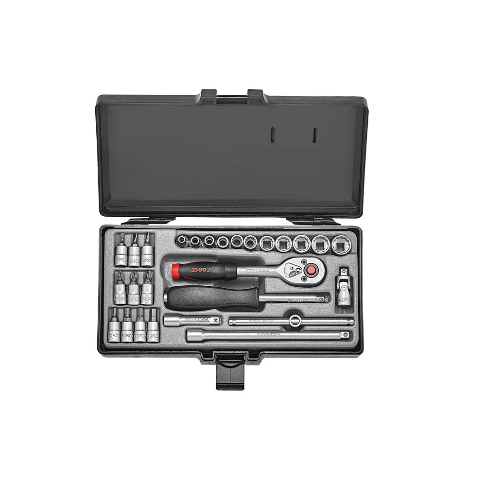 28pc 1/4" 12pt. Flank Socket set