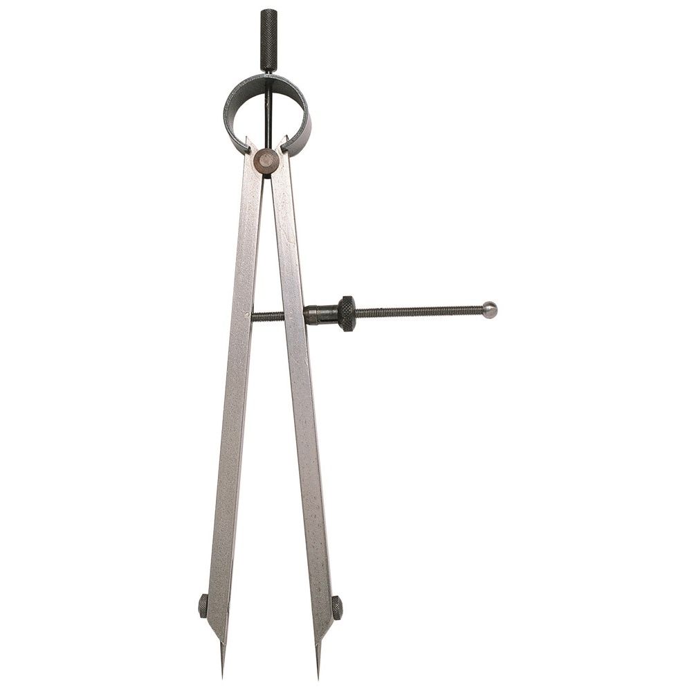 Steekpasser 500mm met stelschroef, verwisselbare punten-0