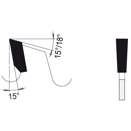 Groefzaag Ø 100 mm, asgat 20 mm, B=4,00 mm, Z=6 Vlaktand, HW