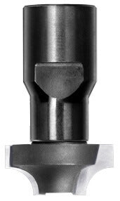 Kwartrondprofielfrees R=6,35 mm zonder lager, D=24,6 mm, Binnendraad M12, HW