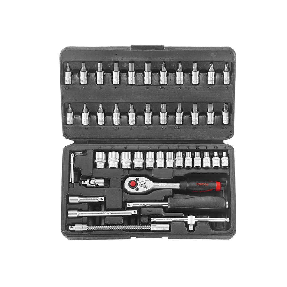 46pc 1/4" 12pt. Flank Socket set