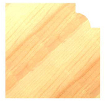 Kwartrondprofielfrees R=5,0 mm met lager, D=22 mm, Binnendraad M12, HW