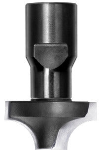 Kwartrondprofielfrees R=9,5 mm onderkant ingelegd HW, D=30 mm, Binnendraad M12, HW