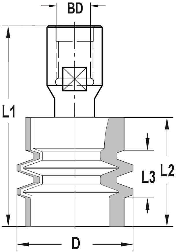 Verlijmfrees D=34 mm, L2=32 mm, Binnendraad M10, HW