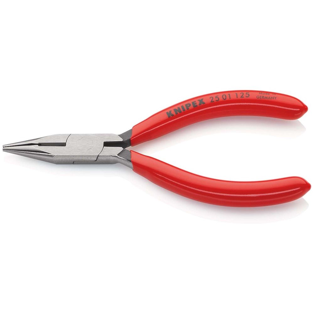 KNIPEX 25 01 125 Platspitse tang met zijsnijder (radiotang) met kunststof bekleed zwart geatramentee-0