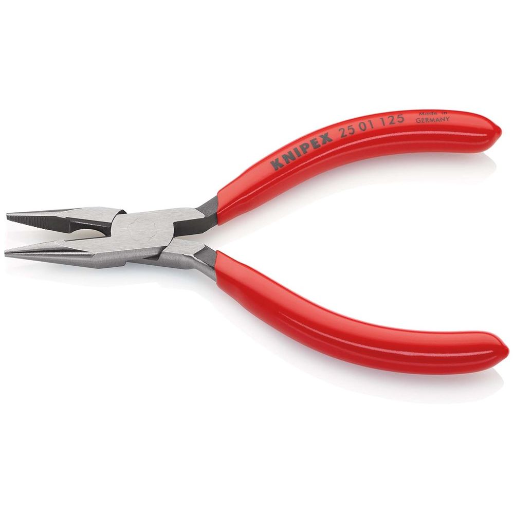 KNIPEX 25 01 125 Platspitse tang met zijsnijder (radiotang) met kunststof bekleed zwart geatramentee-2