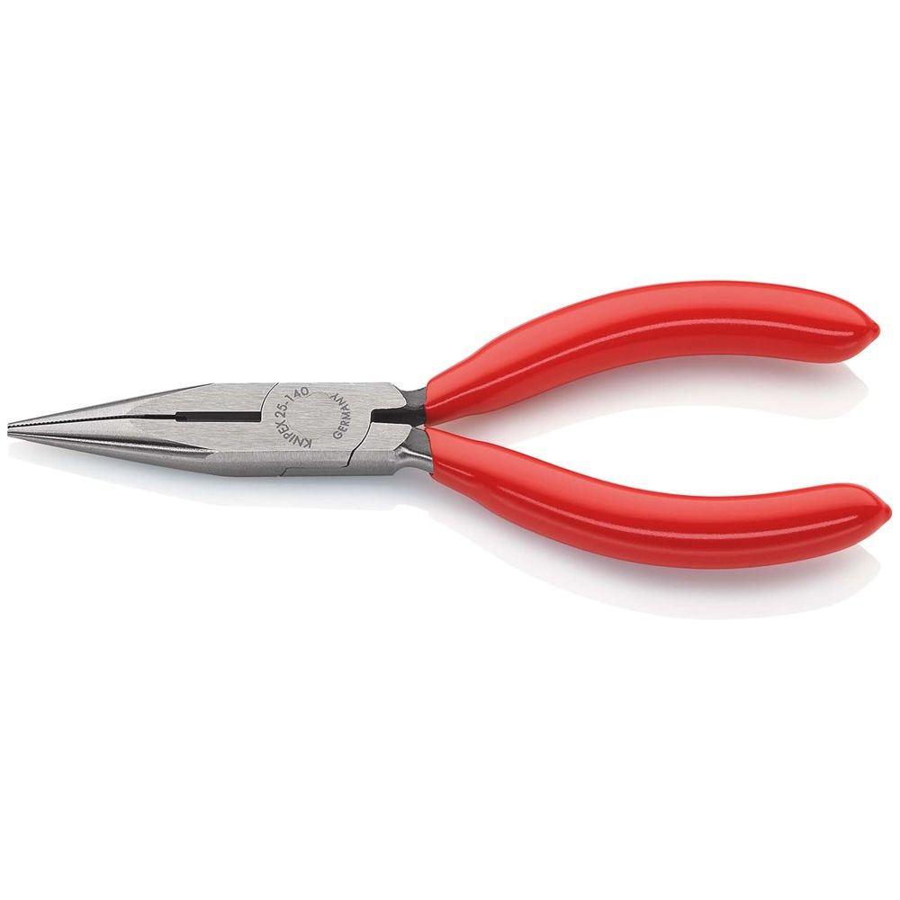 KNIPEX 25 01 140 Platspitse tang met zijsnijder (radiotang) met kunststof bekleed zwart geatramentee-0