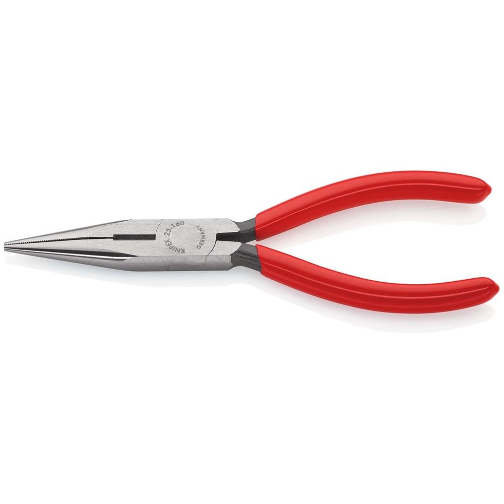 KNIPEX 25 01 160 Platspitse tang met zijsnijder (radiotang) met kunststof bekleed zwart geatramentee-0
