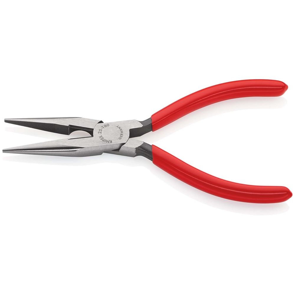 KNIPEX 25 01 160 Platspitse tang met zijsnijder (radiotang) met kunststof bekleed zwart geatramentee-2