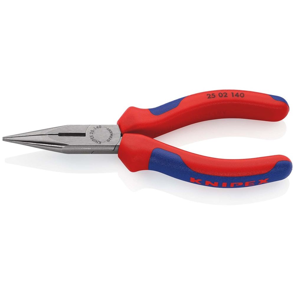 KNIPEX 25 02 140 Platspitse tang met zijsnijder (radiotang) met meer-componentengrepen zwart geatram-0