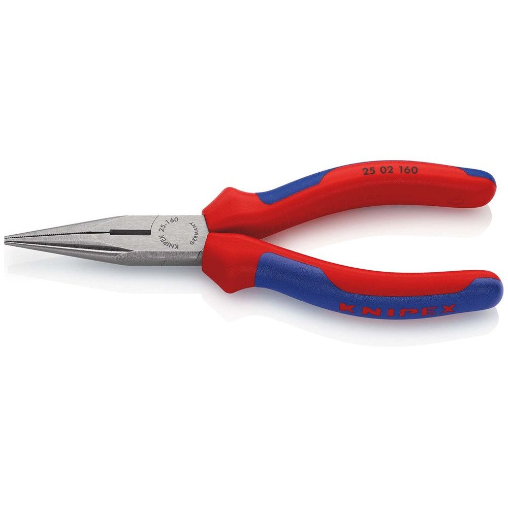 KNIPEX 25 02 160 Platspitse tang met zijsnijder (radiotang) met meer-componentengrepen zwart geatram-0