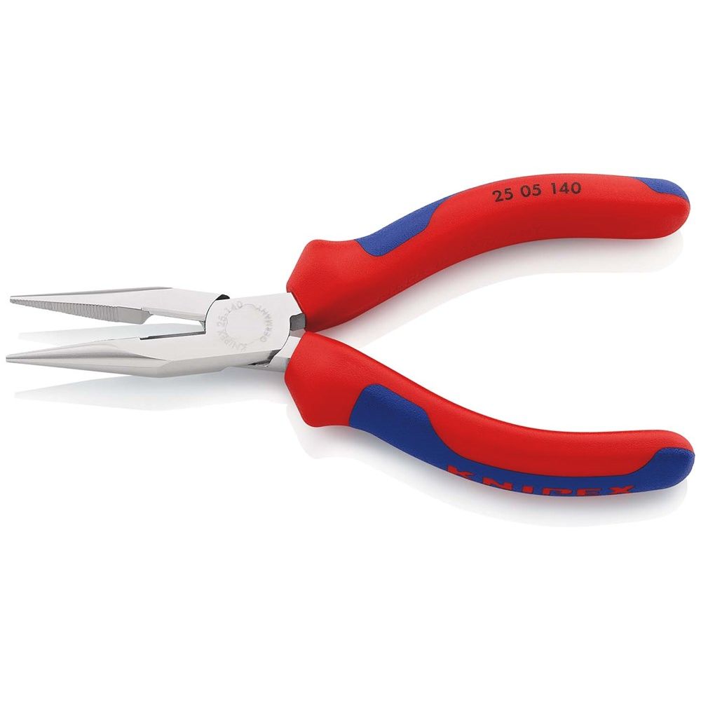KNIPEX 25 05 140 Platspitse tang met zijsnijder (radiotang) met meer-componentengrepen verchroomd 14-2