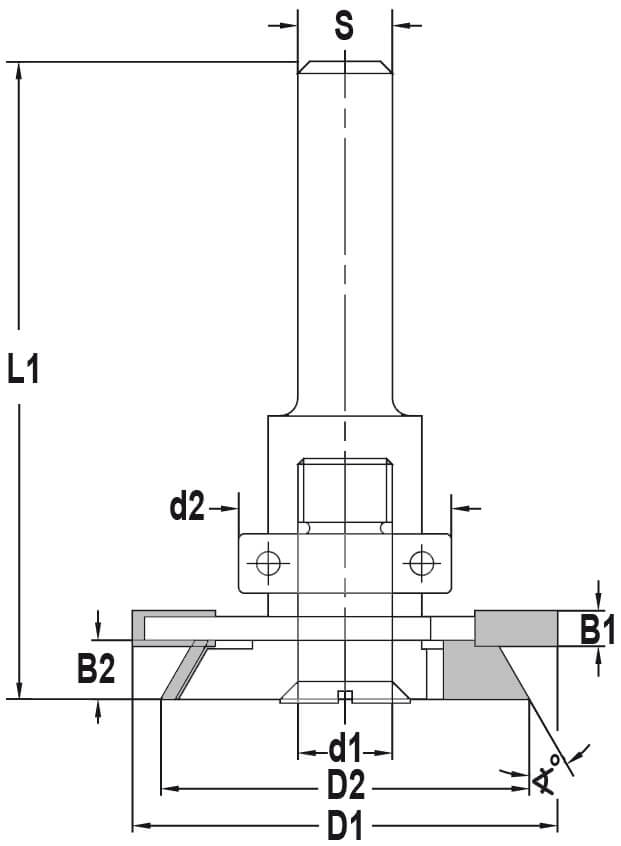 Afdichtingsfreesset met geleidelager, S=10 mm, HW