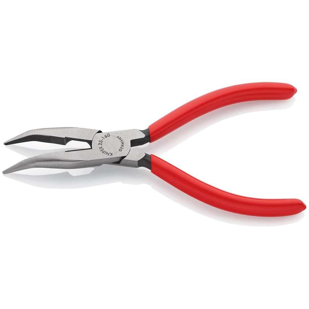 KNIPEX 25 21 160 Platspitse tang met zijsnijder (radiotang) met kunststof bekleed zwart geatramentee-2