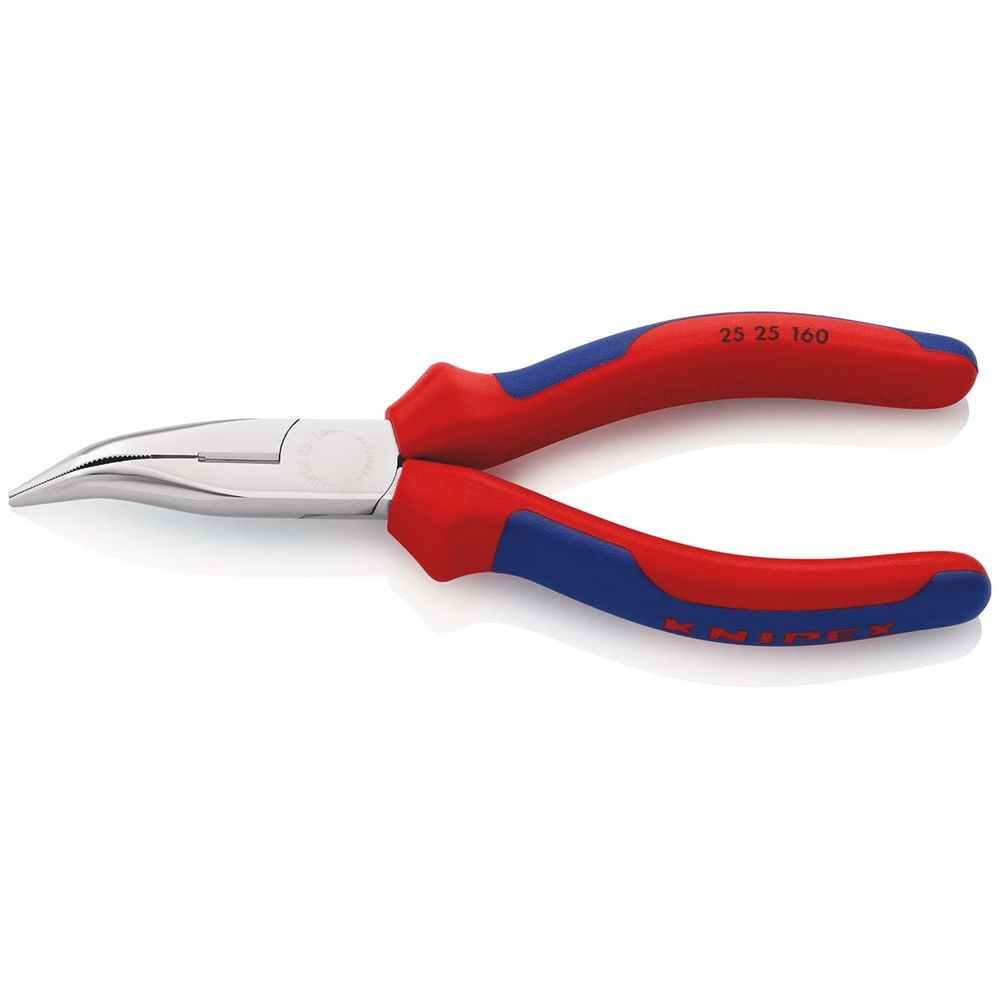 KNIPEX 25 25 160 Platspitse tang met zijsnijder (radiotang) met meer-componentengrepen verchroomd 16-0